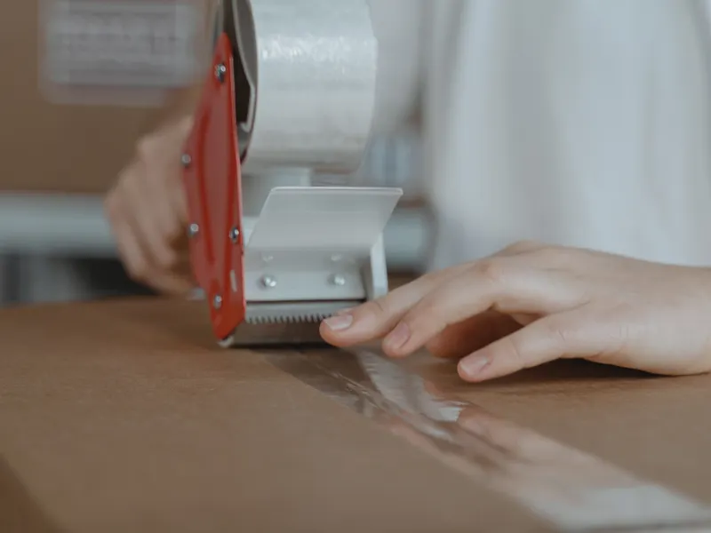 Sealing a carton box with tape – sealing application