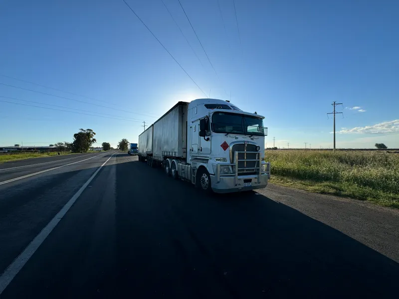 Semi-truck on the road – transportation industry